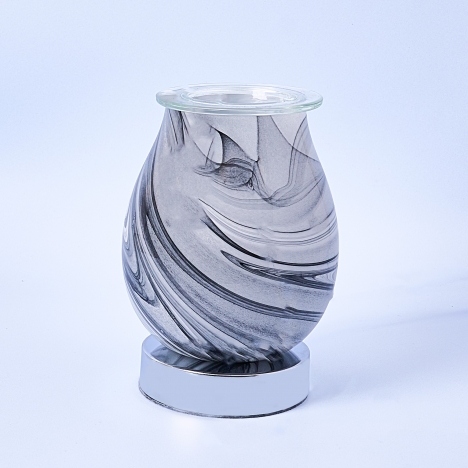 Wax Warmer Grey Swirl Lamp